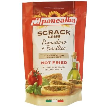 Panealba Scrack snackbrød med tomat- og basilikumsmag